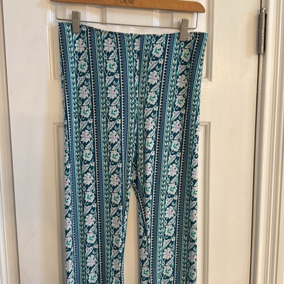 Show Me Your Mumu Blue Floral Striped Bellbottoms - Picture 5 of 11